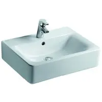 Ideal standard Connect Waschtisch, 1 Hahnloch, mit Überlauf, 550x460x175mm, E7139MA, Farbe: Weiß mit Ideal Plus