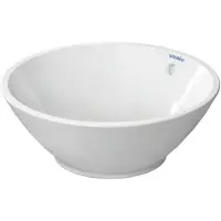 Duravit Aufsatzwaschbecken Bacino d 42cm, o. Hahnl. + Hahnloch, m ÜL, weiß