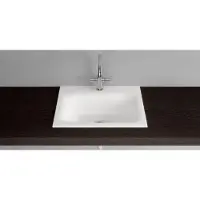 Bette BetteLux Einbauwaschtisch, 1 Hahnloch, ohne Überlauf, 800x495x120mm, A161-000HLW1, Farbe: Weiß