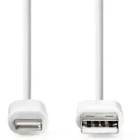 Nedis CCGL39300WT10 Lightning-Kabel Apple 8-Pin auf USB-A Stecker 1 m PVC Weiß