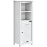 vidaXL Badschrank BERG Weiß 40x34x110 cm Massivholz Kiefer