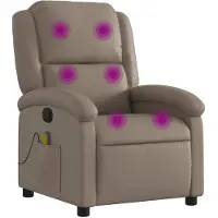 vidaXL Massagesessel Cappuccino-Braun Kunstleder