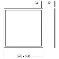 Brumberg Ailis LED-Panel 62x62cm Mikroprisma 3000K