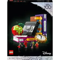 LEGO 43227 Disney Zeichen der Bösewichte, Nostalgie-Sammlung mit legendären VHS- und Buchmodellen, 4 Bösewichten als Mini-Figuren, 100 Jahre Disney Geschenk für Erwachsene, Frauen, Männer und Teenager