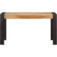 The Living Store Esstisch 140x70x76 cm Raues Mango-Massivholz