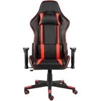 The Living Store Gaming-Stuhl Drehbar Rot PVC