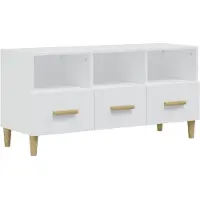 The Living Store TV-Schrank Weiß 102x36x50 cm Holzwerkstoff