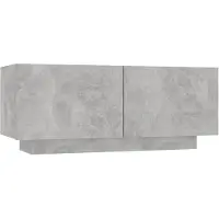 The Living Store TV-Schrank Betongrau 100x35x40 cm Holzwerkstoff