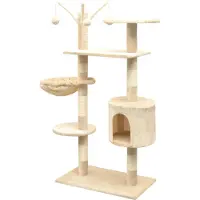 The Living Store Katzen-Kratzbaum 125 cm Beige
