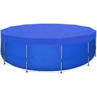 The Living Store Poolabdeckungen 2 Stk. PE Rund 540 cm 90 g/m²