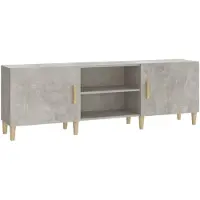 The Living Store TV-Schrank Betongrau 150x30x50 cm Holzwerkstoff