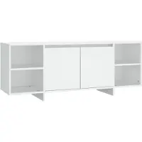 The Living Store TV-Schrank Weiß 130x35x50 cm Holzwerkstoff