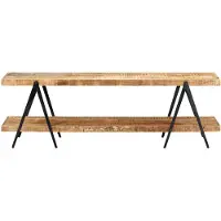 The Living Store TV-Schrank 160 x 40 x 50 cm Massivholz Mango
