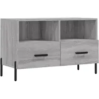 The Living Store TV-Schrank Grau Sonoma 80x36x50 cm Holzwerkstoff