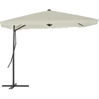 The Living Store Sonnenschirm mit Stahlmast 250×250 cm Sand