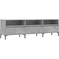 The Living Store TV-Schrank Betongrau 150x30x44,5 cm Holzwerkstoff