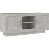 The Living Store TV-Schrank Betongrau 102x35x45 cm Holzwerkstoff