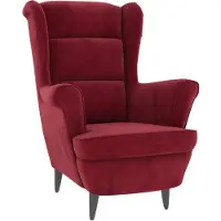 The Living Store Sessel Weinrot Samt