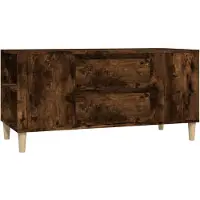 The Living Store TV-Schrank Räuchereiche 102x44,5x50 cm Holzwerkstoff