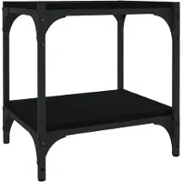 The Living Store TV-Schrank Schwarz 40x33x41 cm Holzwerkstoff und Stahl