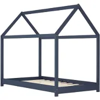 The Living Store Kinder-Bettgestell Grau Massivholz Kiefer 80 x 160 cm