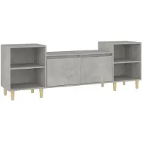The Living Store TV-Schrank Betongrau 160x35x55 cm Holzwerkstoff