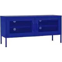 The Living Store TV-Schrank Marineblau 105x35x50 cm Stahl