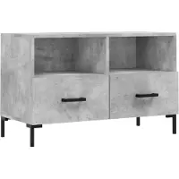 The Living Store TV-Schrank Betongrau 80x36x50 cm Holzwerkstoff