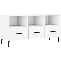 The Living Store TV-Schrank Weiß 102x36x50 cm Holzwerkstoff