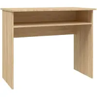 The Living Store Schreibtisch Sonoma-Eiche 90x50x74 cm Holzwerkstoff