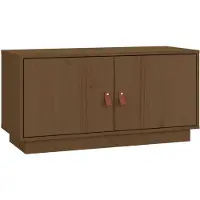 The Living Store TV-Schrank Honigbraun 80x34x40 cm Massivholz Kiefer