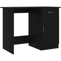 The Living Store Schreibtisch Schwarz 100x50x76 cm Holzwerkstoff