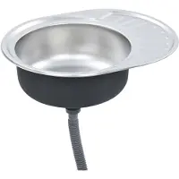 The Living Store Einbauspüle mit Sieb und Siphon Oval Edelstahl