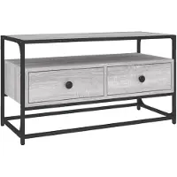 The Living Store TV-Schrank Grau Sonoma 80x35x45 cm Holzwerkstoff