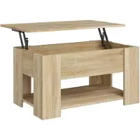 The Living Store Couchtisch Sonoma-Eiche 79x49x41 cm Holzwerkstoff