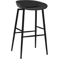 The Living Store Barhocker 4 Stk. Schwarz