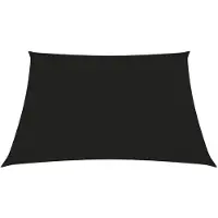 The Living Store Sonnensegel Oxford Gewebe Quadratisch 3,6x3,6 m Schwarz