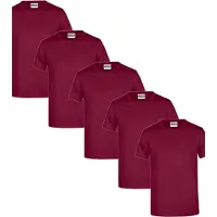 James & nicholson Basic T-Shirt Man 150 JN797 Gr. 3XL wine