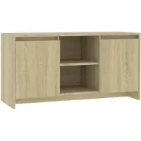 The Living Store TV-Schrank Sonoma-Eiche 102x37,5x52,5 cm Holzwerkstoff