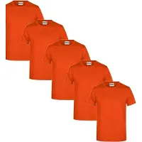 James & nicholson Basic T-Shirt Man 150 JN797 Gr. L orange