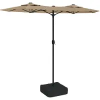 The Living Store Doppelsonnenschirm Taupe 316x240 cm