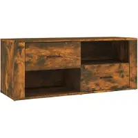 The Living Store TV-Schrank Räuchereiche 100x35x40 cm Holzwerkstoff