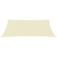 The Living Store Sonnensegel Oxford-Gewebe Rechteckig 2,5x4,5 m Creme