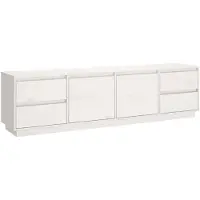 The Living Store TV-Schrank Weiß 176x37x47,5 cm Massivholz Kiefer