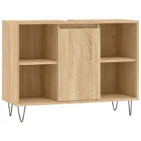The Living Store Badschrank Sonoma-Eiche 80x33x60 cm Holzwerkstoff