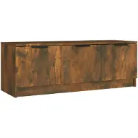 The Living Store TV-Schrank Räuchereiche 102x35x36,5 cm Holzwerkstoff