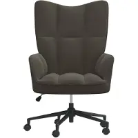 The Living Store Relaxsessel Dunkelgrau Samt