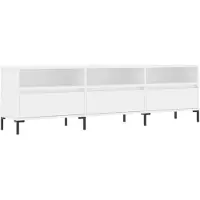 The Living Store TV-Schrank Weiß 150x30x44,5 cm Holzwerkstoff