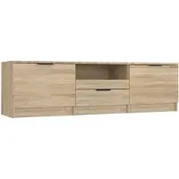 The Living Store TV-Schrank Sonoma-Eiche 140x35x40 cm Holzwerkstoff