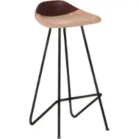 The Living Store Barhocker 4 Stk. Braun Echtleder